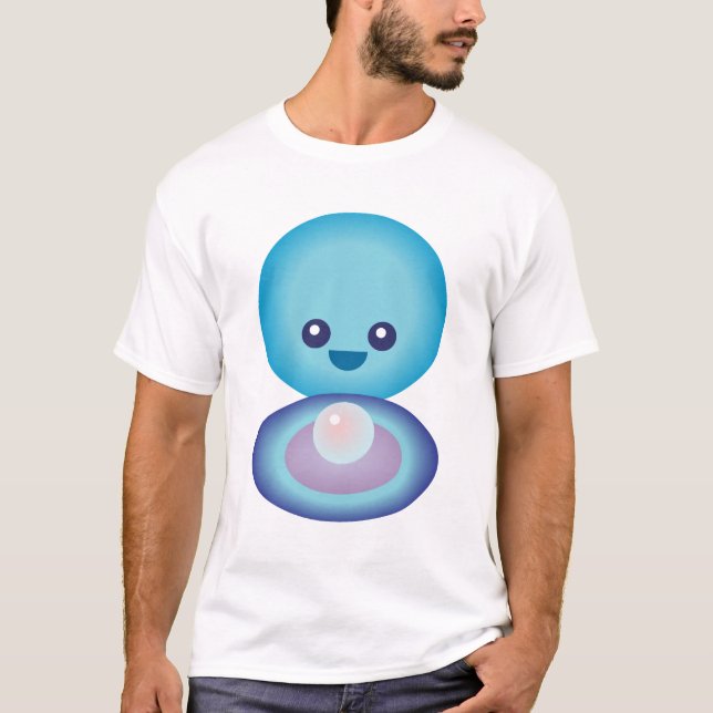 T-shirt Kawaii Happy Clam (Devant)