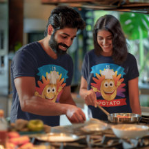 Kawaii Happy Face Pomme de terre tard la nuit TV U