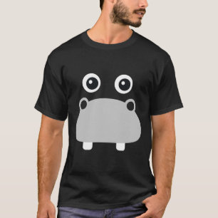 T-shirt Kawaii Hippo Face Costume Halloween facile garçons