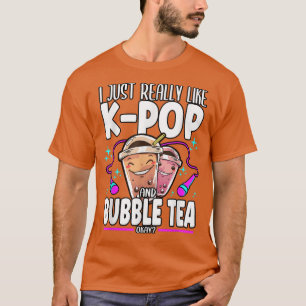 T-shirt Kawaii J'Aime Vraiment K-pop Et Bubble Tea Opp