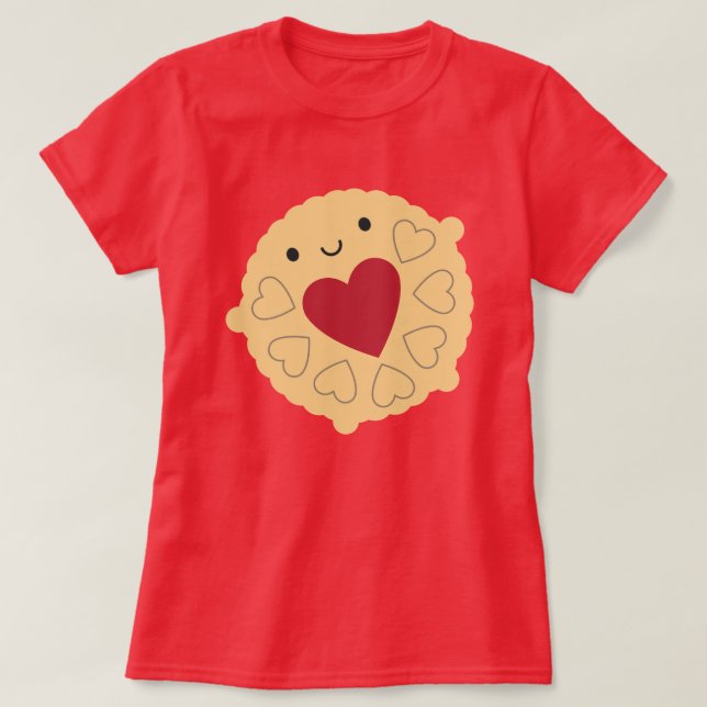 T-shirt Kawaii Jammie Dodger Biscuit (Design devant)