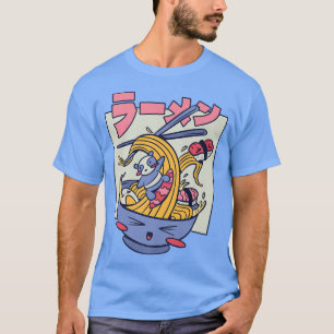 T-shirt Kawaii Japon Panda Surfer Sur Un Ramen Noodle Coup