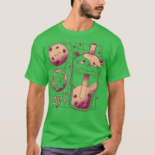 T-shirt Kawaii Japonais Boba Thé Guinée Donut de porc Cook