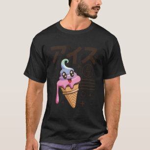 T-shirt Kawaii Japonais Écriture Anime Caractère Dessin Ic
