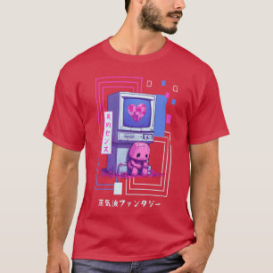 T-shirt Kawaii Japonais Rétro Nostalgie 90 Vaporwave Rétro