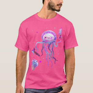 T-shirt Kawaii Jellyfish mignonne Poisson sous-marin Paste