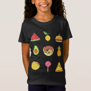 T-Shirt Kawaii jolie collection de fruits, amoureux de kaw