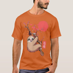 T-shirt Kawaii Jote Sloth Otaku Japonais Otravail Sakura À