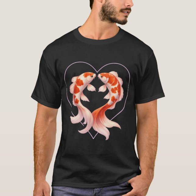 T-shirt Kawaii Koi Fish – Conception de carpe chanceuse ja (Devant)