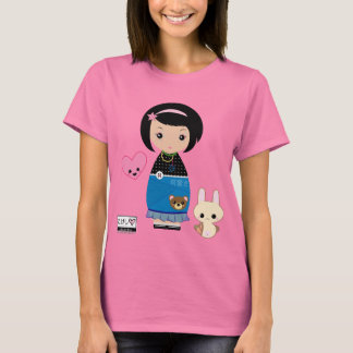 T-shirt Kawaii Kokeshi Ringer Tee