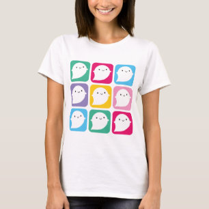 T-shirt Kawaii Little Ghosts coloré