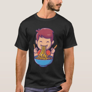 T-shirt Kawaii mignonne Anime Enfants Japonais Ramen nouil