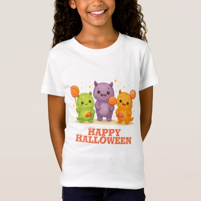 T-Shirt Kawaii Monsters & Lollipops Halloween Favoriser le (Devant)