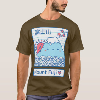 T-shirt Kawaii Mont Fuji et Soleil