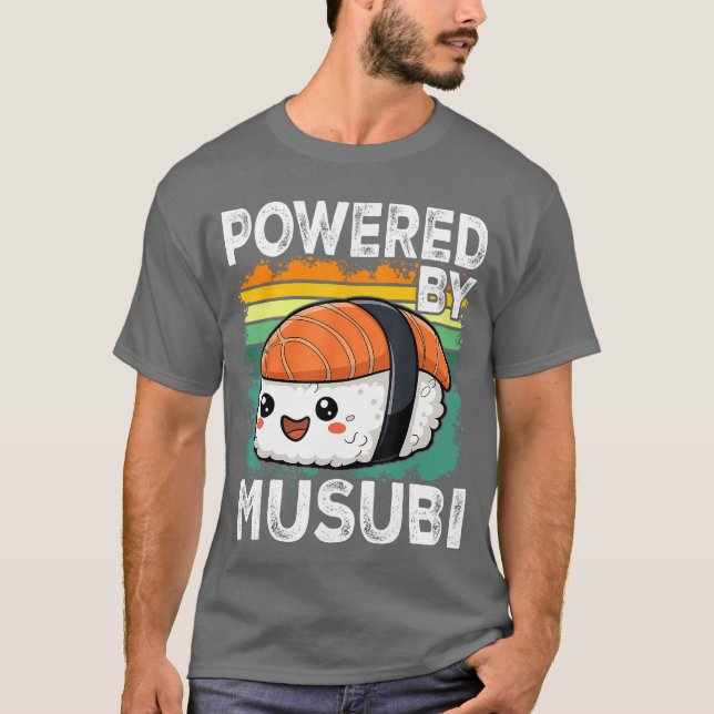 T-shirt Kawaii Musubi rétro drôle (Devant)