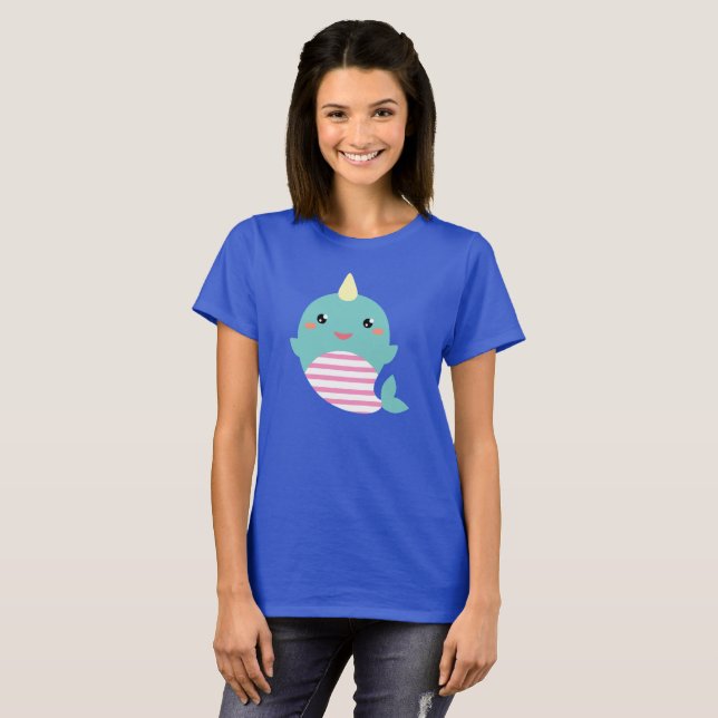 T-shirt Kawaii Narwhal (Devant entier)