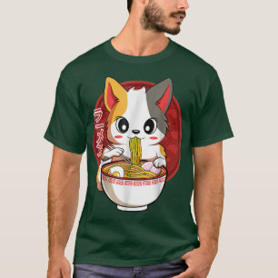T-shirt Kawaii Neko Chats Japonais Ramen Noodles Cadeau