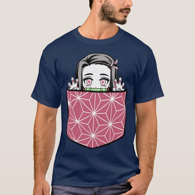 T-shirt Kawaii Nezuko Dans Ma Poche (Devant)