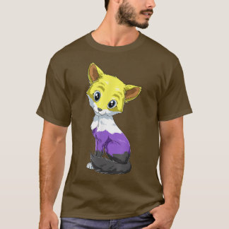 T-shirt Kawaii Nonbinary et Genderqueer Fox
