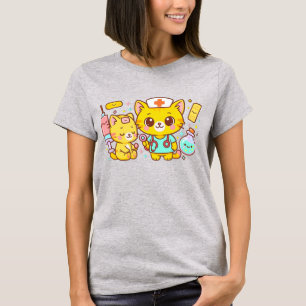 T-shirt Kawaii Nurse Cats