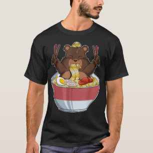T-shirt Kawaii Ours Japonais Ramen nouilles I Otaku Anime