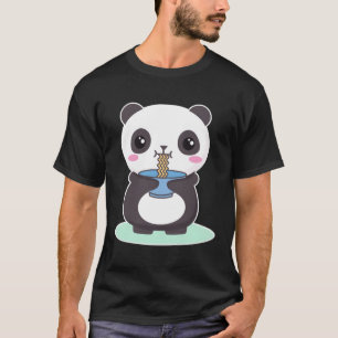 T-shirt Kawaii Panda Bear Ra Noodles Sweet Japon Anime
