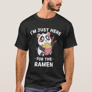 T-shirt Kawaii Panda Je Suis Juste Ici Pour Le Ra
