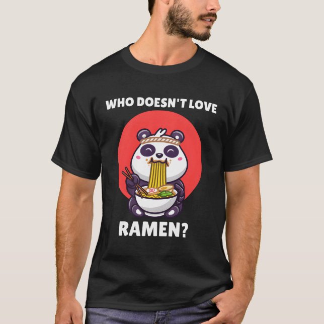 T-shirt Kawaii Panda Qui N'Aime Pas Ra Panda (Devant)