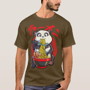 T-shirt Kawaii Panda Ramen japonais nouilles Anime Panda 
