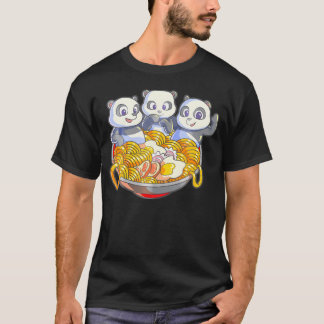 T-shirt Kawaii Panda Ramen japonais nouilles Anime Panda