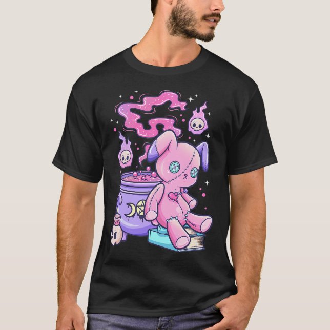 T-shirt Kawaii Pastel Goth Cute Creepy Witchy Bear Shirt (Devant)