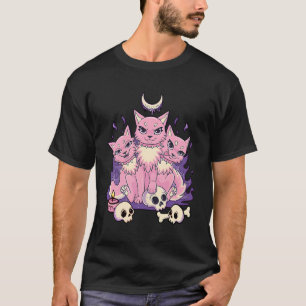T-shirt Kawaii Pastel Goth Cute Déplaisant 3 Chien À Tête