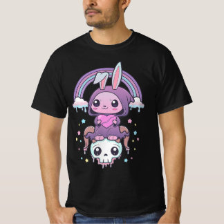 T-shirt Kawaii Pastel Goth Cute Lapin Déplaisant