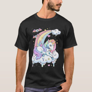 T-shirt Kawaii Pastel Goth Déplaisant Rainbow Unicorn