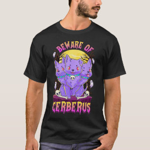 T-shirt Kawaii Pastel Goth mignon Chien Déplaisant 3-Tête 
