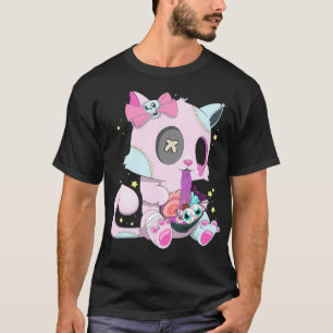 T-shirt Kawaii Pastel Goth Witchy Chat mange Ramen Cute