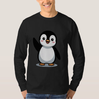 T-shirt Kawaii Penguin Waving Animal Lover Penguins