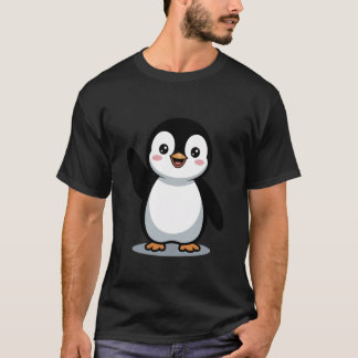 T-shirt Kawaii Penguin Waving Animal Lover Penguins