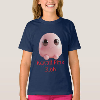T-shirt Kawaii Pink Blob — Cute 3D Character