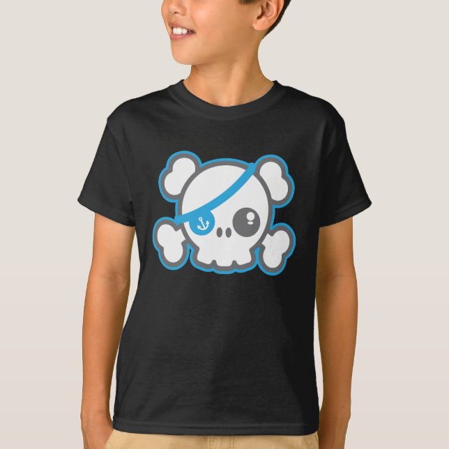 T-shirt Kawaii Pirate Skull Vêtements (Devant)