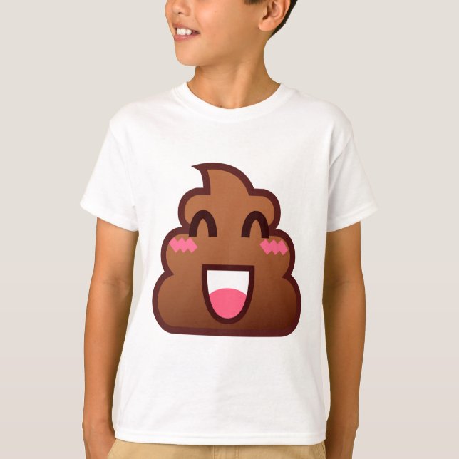 T-shirt kawaii poop emojis (Devant)