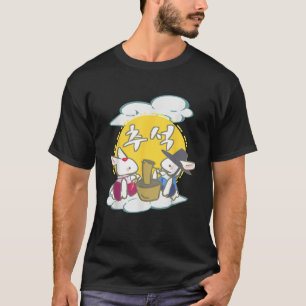 T-shirt Kawaii Rabbits Livres coréen Chuseok Anime cadeau 