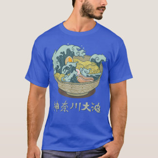 T-shirt Kawaii Ramen Artistique Grande vague au large de K