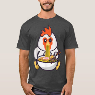 T-shirt Kawaii Ramen Cute Anime Poulet Otaku Japonais Noo