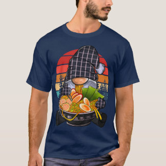 T-shirt Kawaii Ramen Gnome, Japonais Neko Noodle Funny Ani