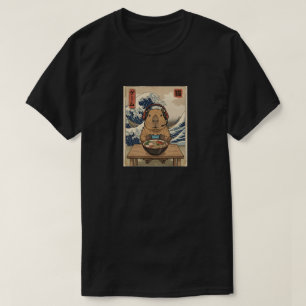 T-shirt kawaii ramen japonais Capybara jeux vidéo rétro
