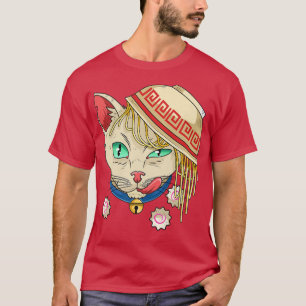 T-shirt Kawaii Ramen nouilles japonaises Bowl Ramen Cat 