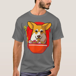 T-shirt Kawaii Ramen Welsh Corgi nouilles japonaises 648