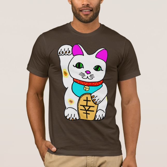 T-shirt Kawaii Rave Lucky Chat Maneki Neko (Devant)