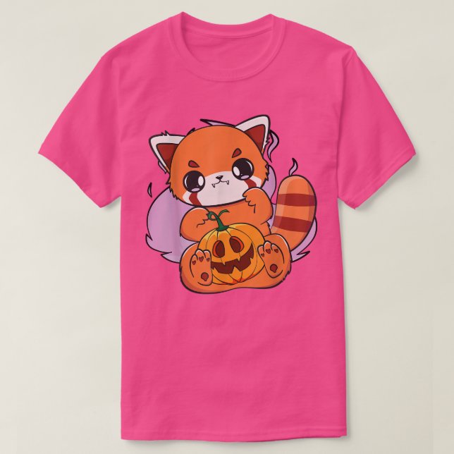 T-shirt Kawaii Red Panda Halloween (Design devant)
